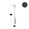 Kit 4 Espátulas de Aço Inox Leaves Prata - Wollf