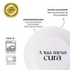 Kit 4 Pratos de Sobremesa  com Frase "A tua mesa cura"