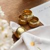 OUTLET Kit 4 Porta Guardanapos em Metal Dourado