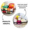 Kit 2 Organizadores Pequeno Metal Multiuso Duplo Pto Madeira