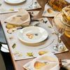 Kit 4 Pratos de Sobremesa de Porcelana - Coleção Peras