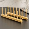 Kit 2 Escorredor Suporte Organizador Pratos Copos Bambu 30cm