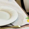 Prato de Sobremesa Branco de Porcelana Lines