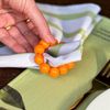 Porta Guardanapo de Bolas Laranja - Coleção Tangerinas