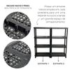 Estante Modular Reforçada 4 Prateleiras Preta Plástico 60cm