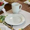 Kit 4 Pratos de Sobremesa Branco de Porcelana Lines