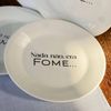 Kit 4 Pratos De Sobremesa Com Frase  Nada Não, Era Fome