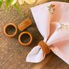 Kit 4 Porta Guardanapos Vazado Caramelo - Coleção Amêndoas
