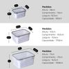 Kit 3 Potes Herméticos Com Cesto Escorredor Branco Plástico