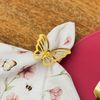 Kit 4 Porta Guardanapo Borboleta Dourado Metal Jardim Regado