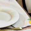Kit 4 Pratos de Sobremesa Branco de Porcelana Lines