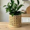 OUTLET Vaso de Vidro com Capa de Palhinha Sisal Vaso Pequeno