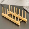 Kit 2 Escorredor Suporte Organizador Pratos Copos Bambu 30cm