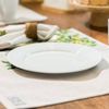 Kit 4 Pratos de Sobremesa Branco de Porcelana Lines