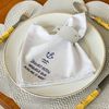 Kit 4 Guardanapos de Linho Branco - Coleção Mar Calmo