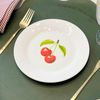 Prato de Sobremesa de Porcelana - Coleção Cerejas