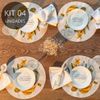 Kit 4 Americanos Redondo Bordado Bee Happy