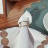 Porta Guardanapo Argola Dupla Metal Dourada - Coleção Elo Perfeito