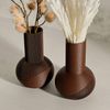 Kit 2 Vasos Bulbo Canelado Textura - Marrom