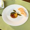 Prato de Sobremesa de Porcelana Tangerina - Coleção Tangerinas