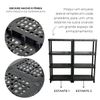 Estante Modular Reforçada 4 Prateleiras Preta Plástico 60cm