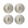 Kit 4 Pratos de Sobremesa de Porcelana - Coleção Alecrim