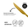 Faqueiro 6 Peças De Aço Inox  Dourado Positano Premium - Lyor