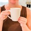 Caneca Branca de Porcelana Lines - 400ml