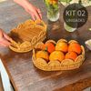 Kit 2 Cestas/Fruteiras Botânica em Rattan - Lyor