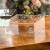 Vaso De Acrílico Quadrado Pra Flores 16 Furos Próprio À Água