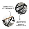 Kit 2 Organizadores Pequeno Metal Multiuso Duplo Pto Madeira