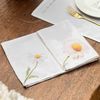 Kit 4 Guardanapos em Linho Misto - Coleção Margaridas