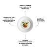 Kit 4 Pratos de Sobremesa de Porcelana Tangerina - Coleção Tangerinas