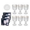 Jogo 6 Taças de Vidro Lines com Fio de Ouro - 380ml