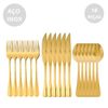 Faqueiro 18 Peças De Aço Inox  Dourado Positano Premium - Lyor