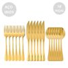 Faqueiro 18 Peças De Aço Inox  Dourado Positano Premium - Lyor