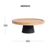 Boleira de Bambu com Pé Canelado Preto