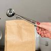 Colher Medidora para Café com Cabo Prendedor de Aço Inox