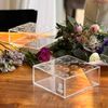 Kit 2 Vasos De Acrílico Quadrado Para Flores E Água 16 Furos