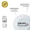 Kit 4 Pratos Raso De Porcelana ''Hoje tem Pizza" - 25cm