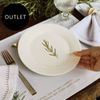 OUTLET Prato de Sobremesa de Porcelana - Coleção Alecrim