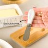 Manteigueira De Porcelana Tampa de Bambu e Espátula - Manteiga