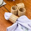 Kit 4 Porta Guardanapos de Fibra Natural - Coleção Jardim de Lavandas