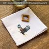 Kit 1 Guardanapo + 1 Porta Guardanapo - Coleção Águias