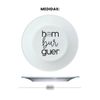 Kit 4 Pratos de Porcelana Hambúrguer - 20cm