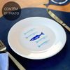 Prato de Sobremesa de Porcelana Peixes - Coleção Peixes