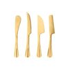 Conjunto 4 Facas para Queijo de Aço Inox Dourado Positano Premium - Lyor