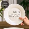 Prato de Sobremesa Frase “Deus de obras completas”