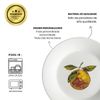Kit 4 Pratos de Sobremesa de Porcelana Tangerina - Coleção Tangerinas