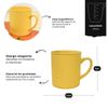 Caneca Canelada Em Porcelana Amarela - 295ml
